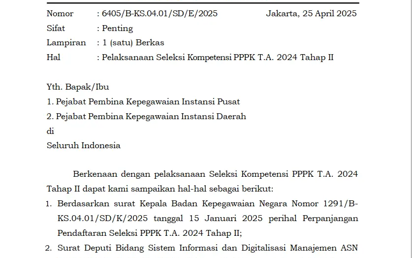 PENYESUAIAN JADWAL P3K