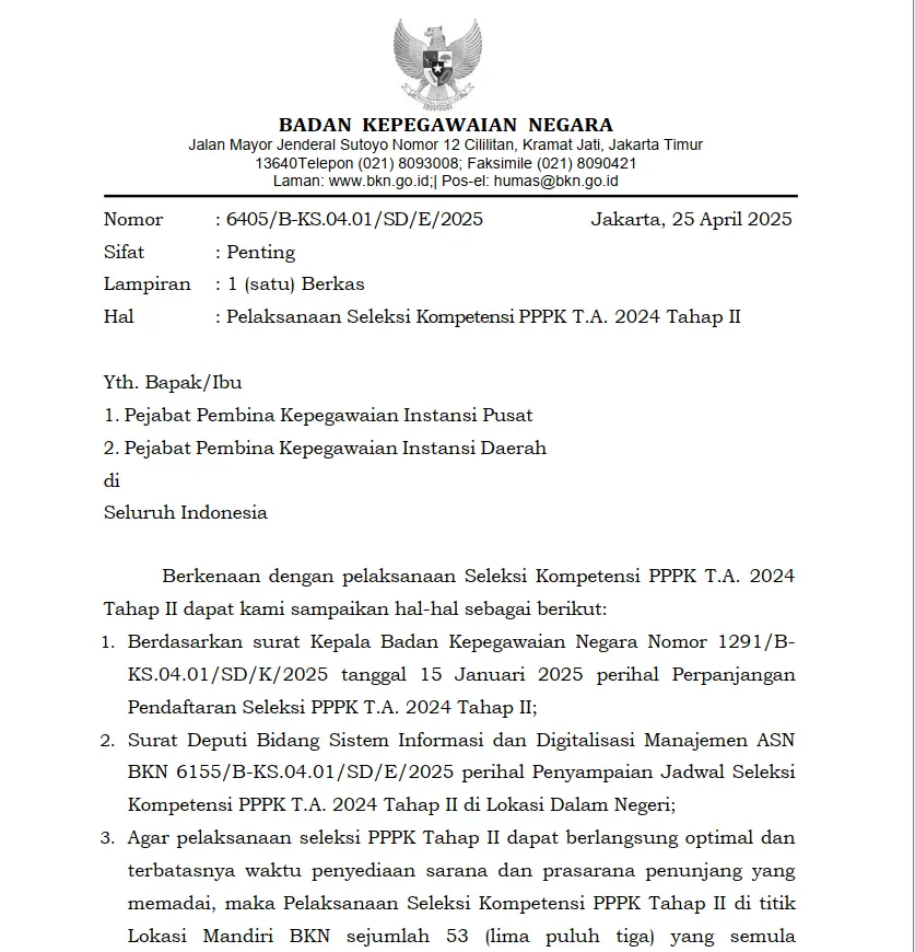 PENYESUAIAN JADWAL P3K